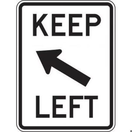 Accuform LANE GUIDANCE SIGN KEEP LEFT FRR761RA FRR761RA